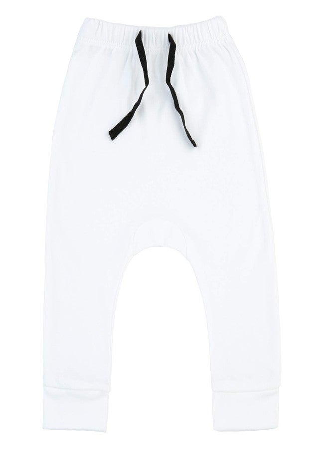 SOBOWO 18 Month Boys Pants Newborn Baby Boy Girl 3-Pack Joggers Infant Baby Cotton Harem Pants for Toddler Boys Girls Interlock 195 GSM (18-24 Months, Black/White/Grey) - Image 4